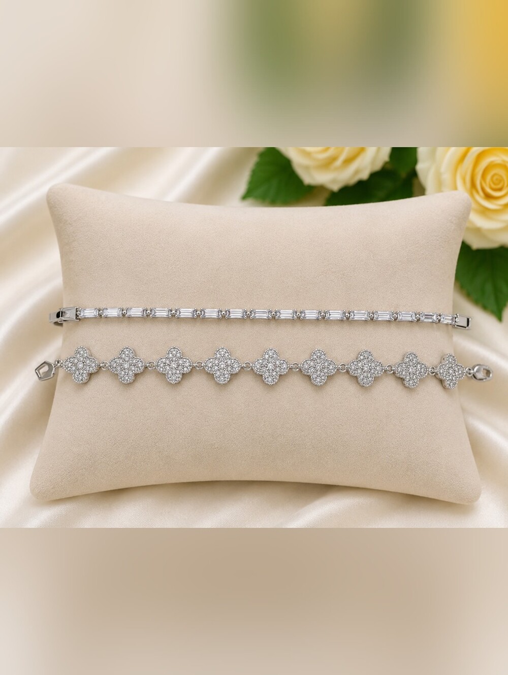 ✨ Silver Bracelet Set – New ✨